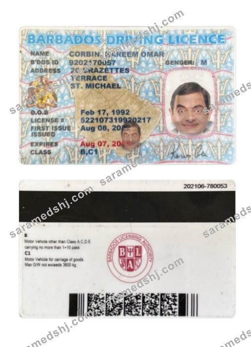 Barbados driving license